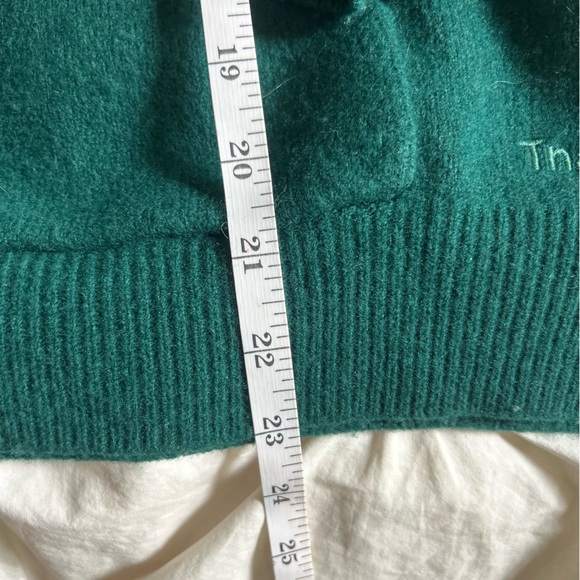 TNA By Aritzia Womens Medium Green Knit Pullover Hoodie Wool-Cashmere blend - Picture 4 of 7